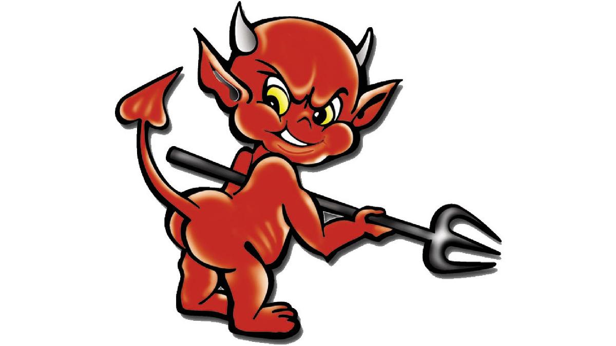 Autocollant+Funny+Devil+-+11x10.5cm